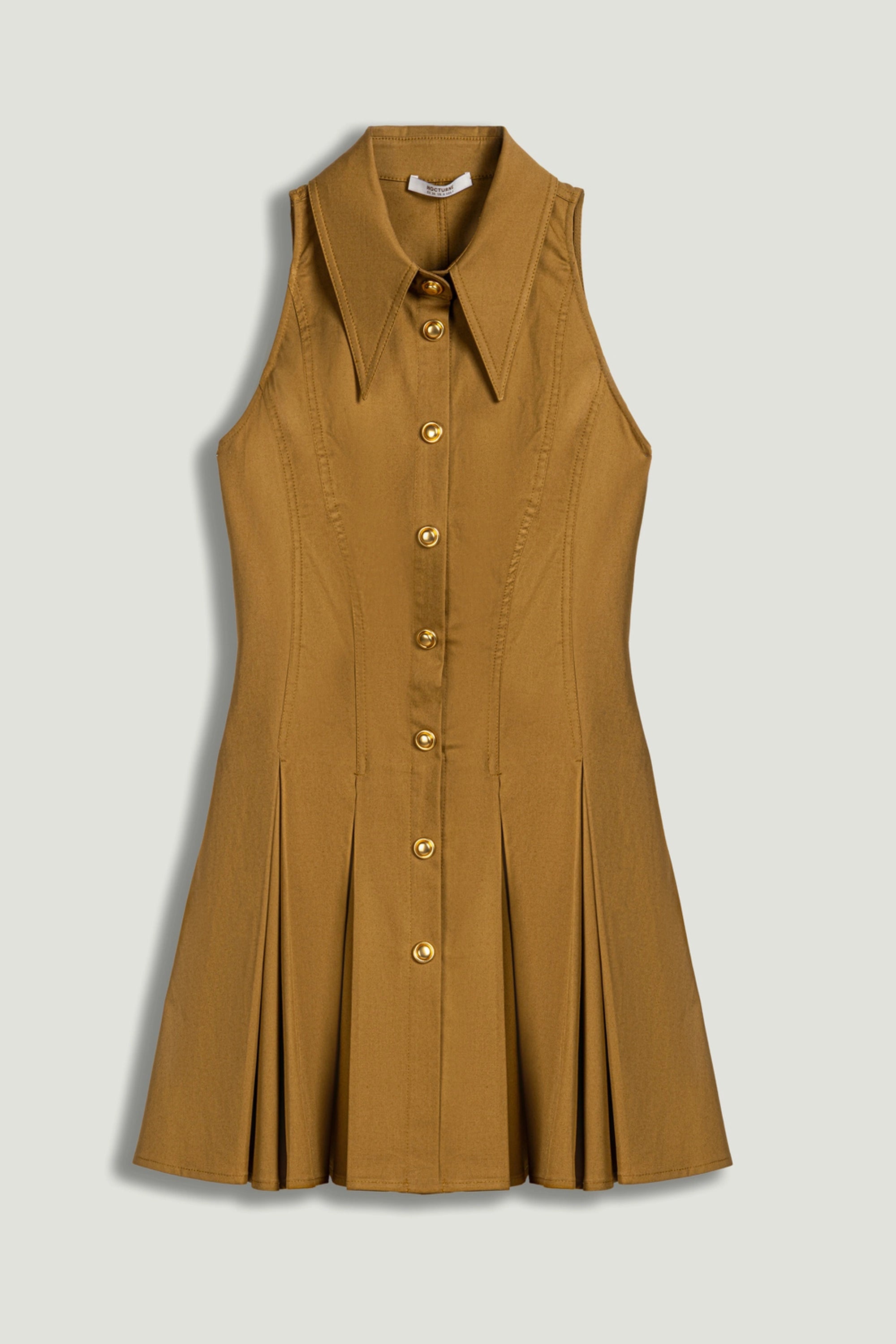 Sleeveless Pleated Mini Dress