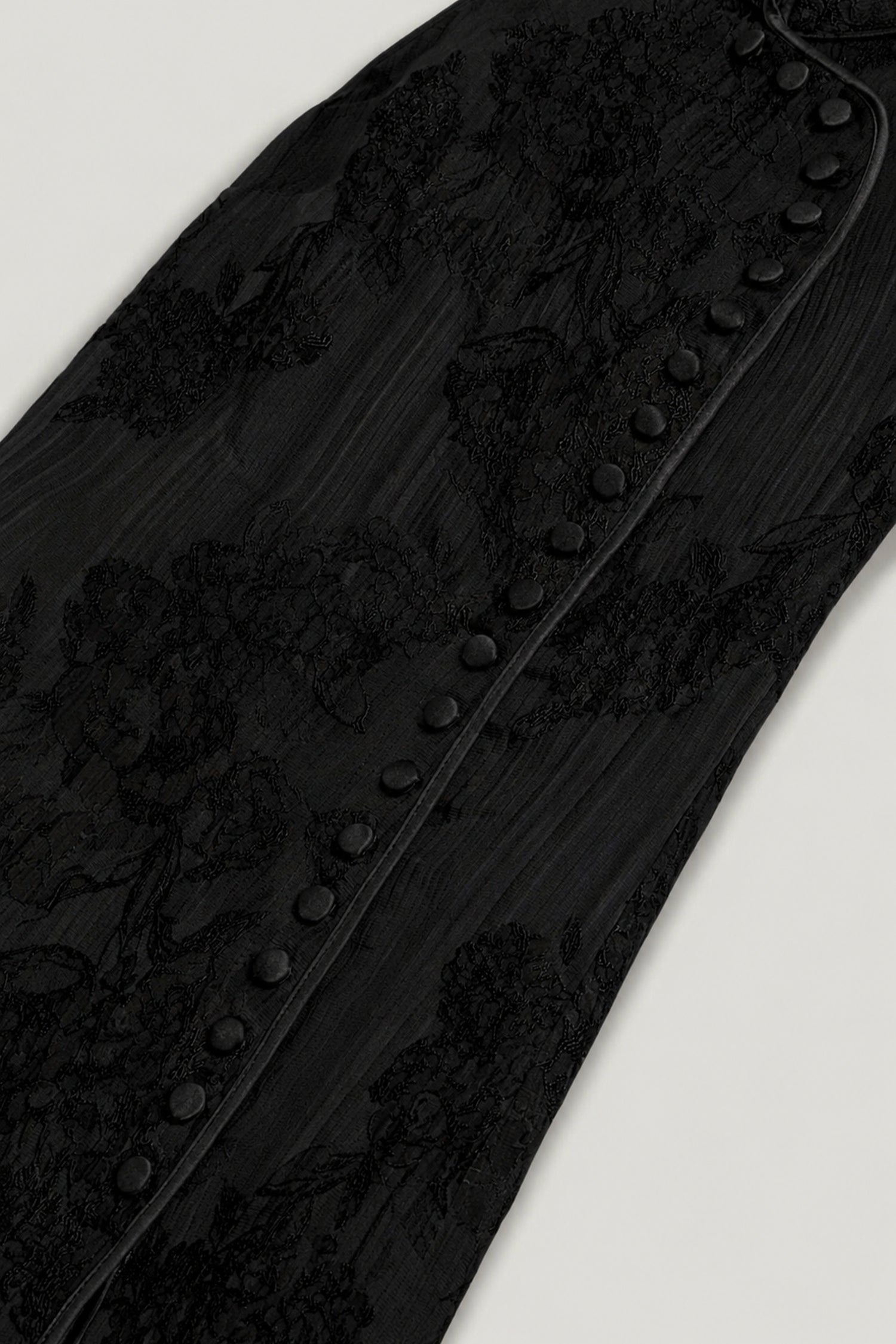 Jacquard Halterneck Midi Dress with Button Detail