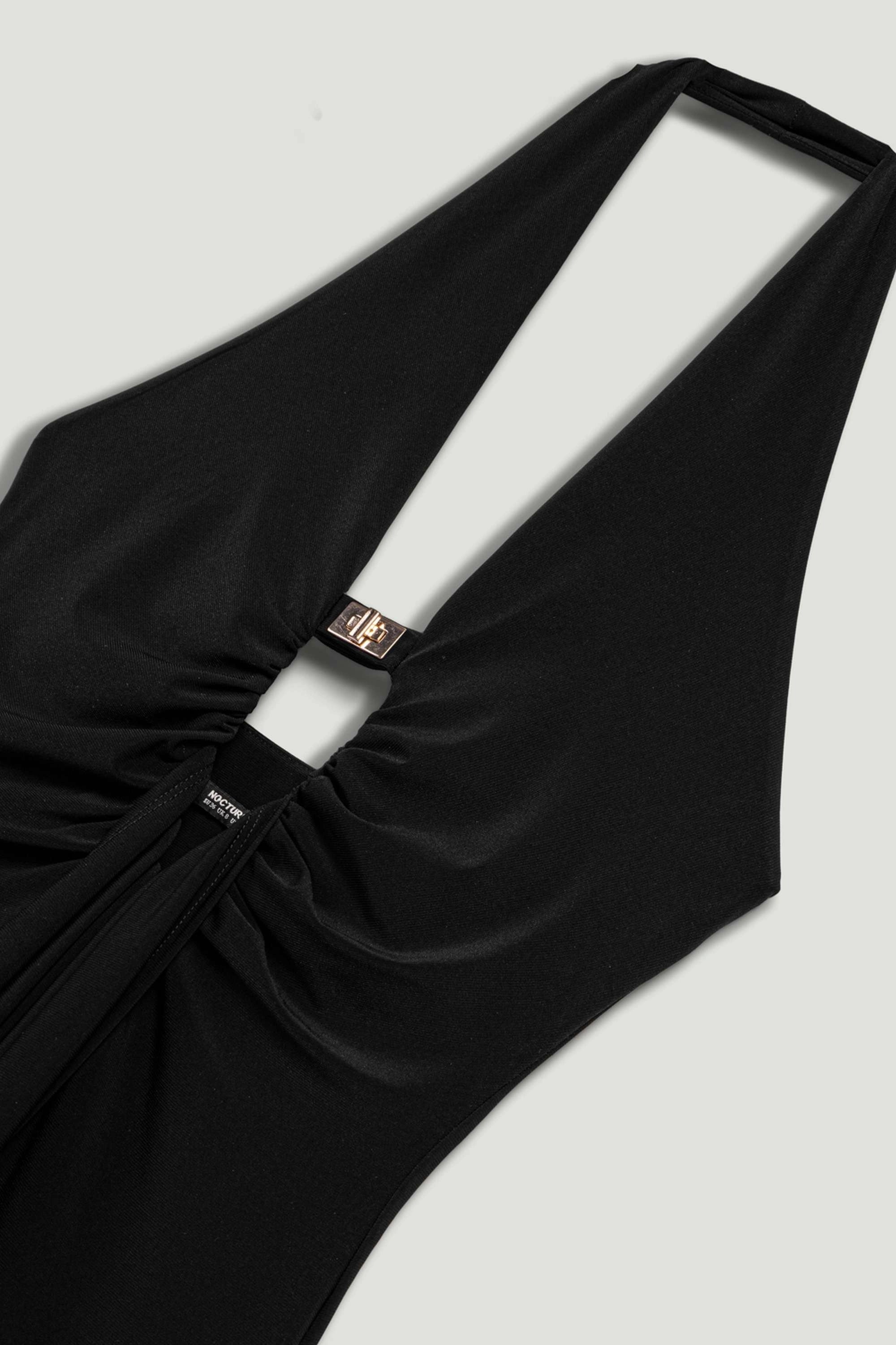 Halter Neck Cut-Out Maxi Dress