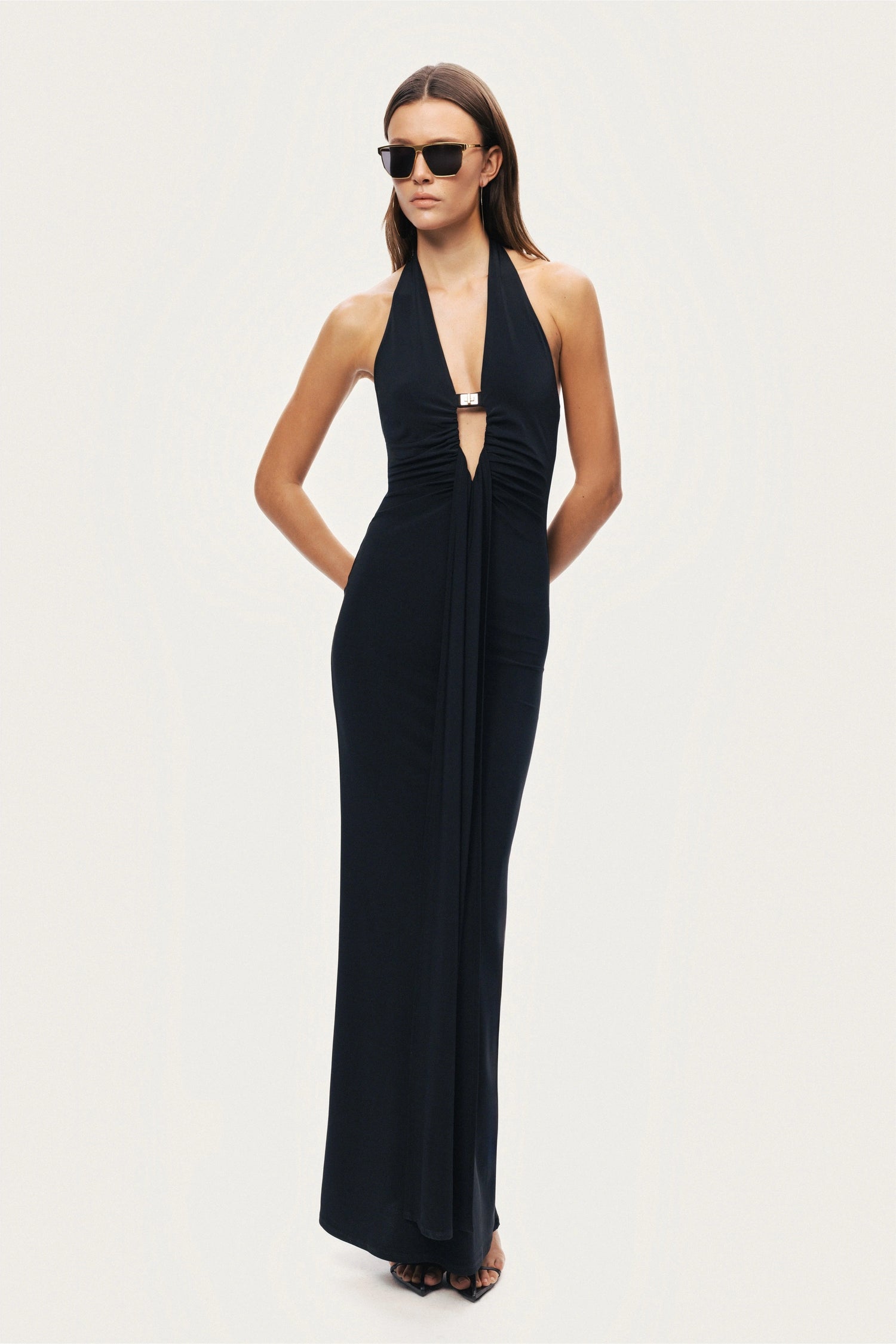 Halter Neck Cut-Out Maxi Dress