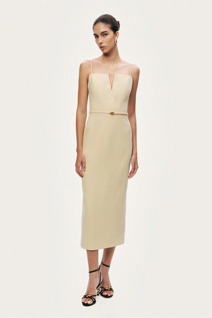 Strappy Belted Midi Dress