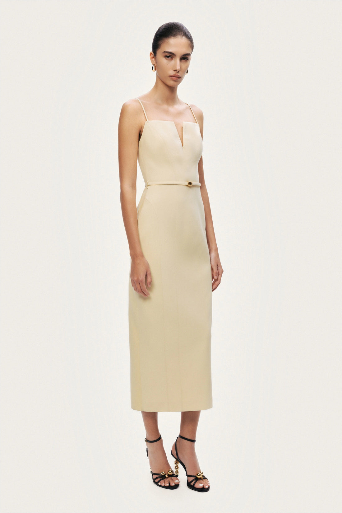 Strappy Belted Midi Dress