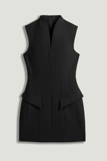 Black Tailored Mini Dress