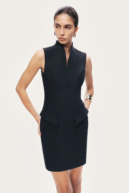 Black Tailored Mini Dress