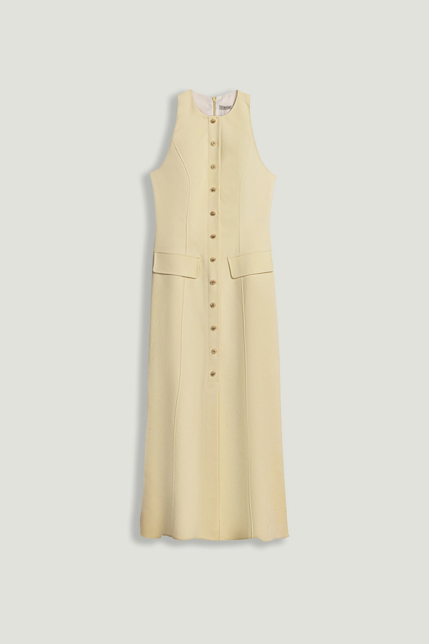 Sleeveless Button-Front Midi Dress