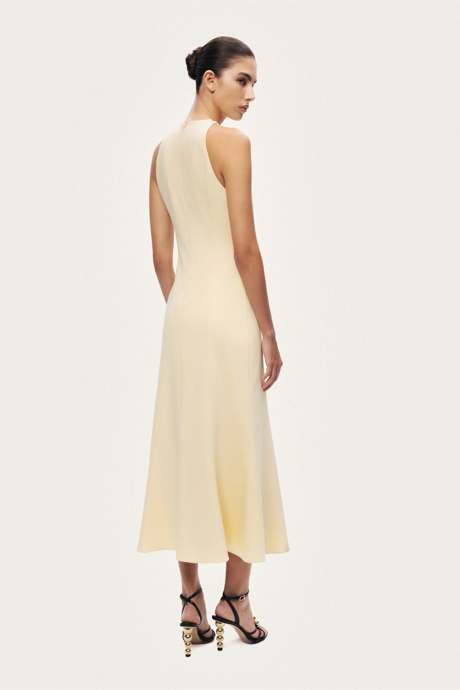 Sleeveless Button-Front Midi Dress