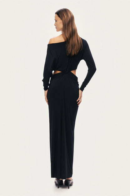 One-Shoulder Cut-Out Maxi Dress