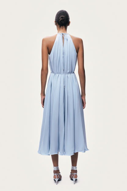 Embellished Halter Neck Midi Dress