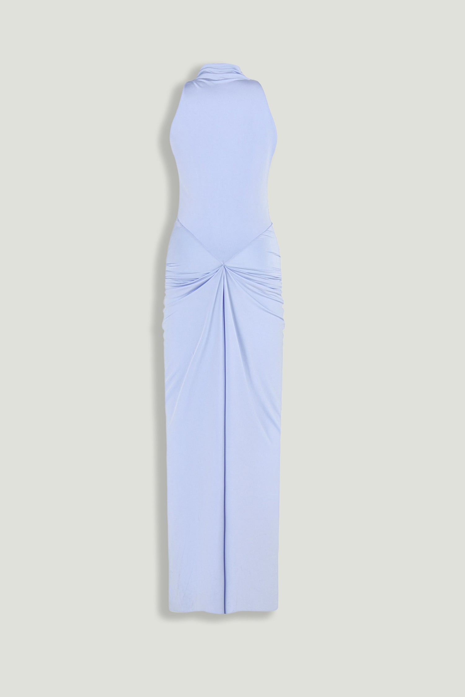 Draped Halter Neck Ruched Maxi Dress