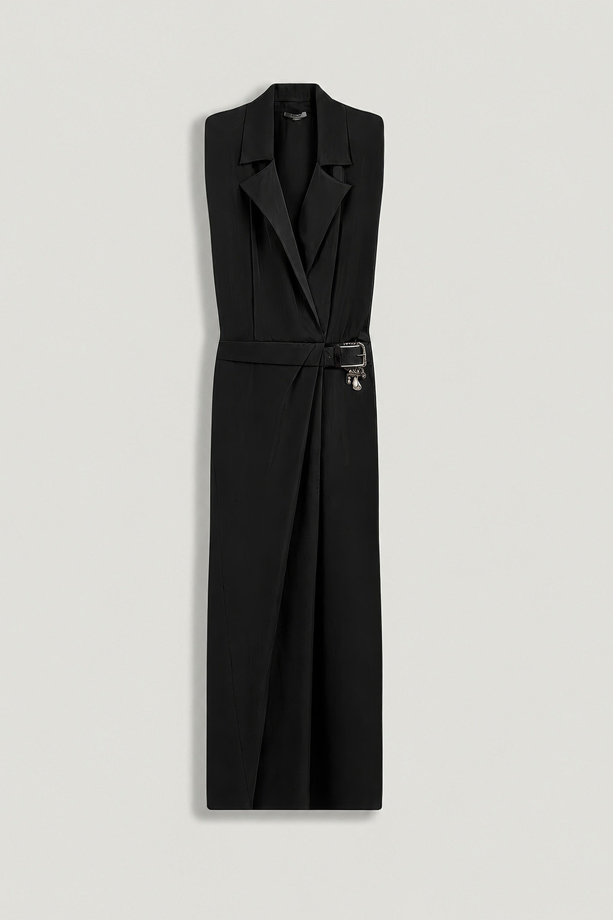 Embellished Belt-Detail Maxi Dress
