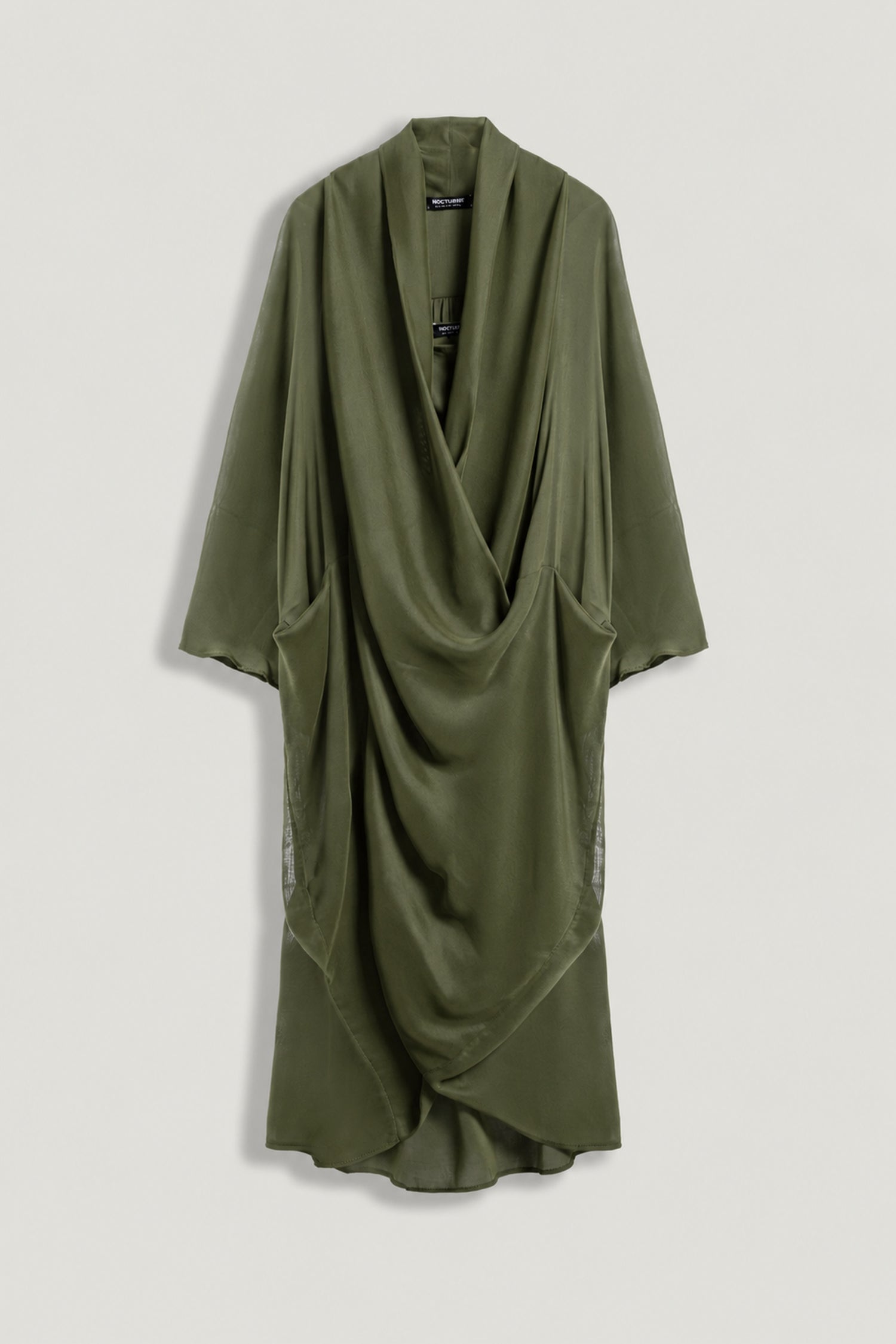 Draped Wrap Midi Dress