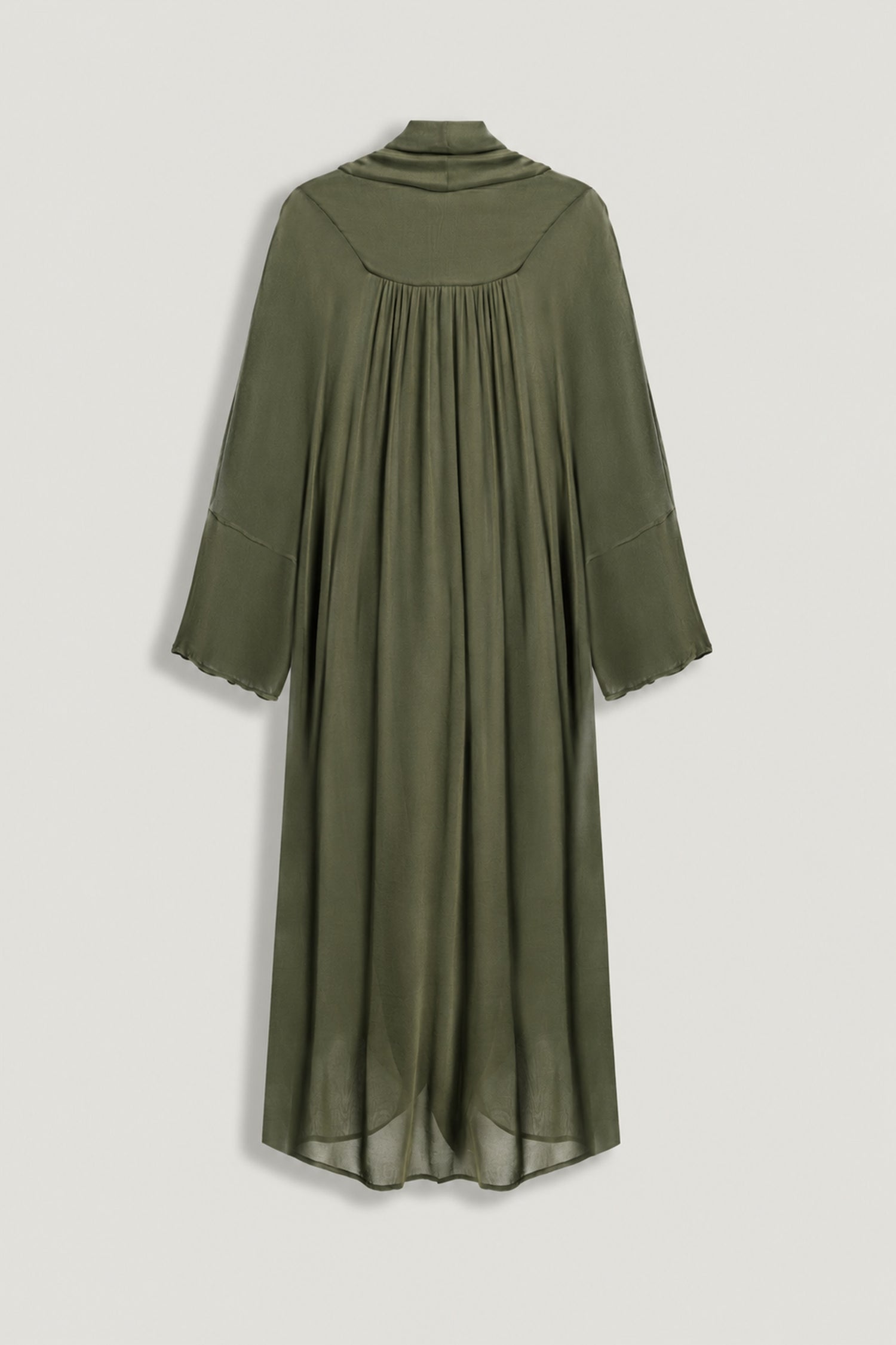 Draped Wrap Midi Dress
