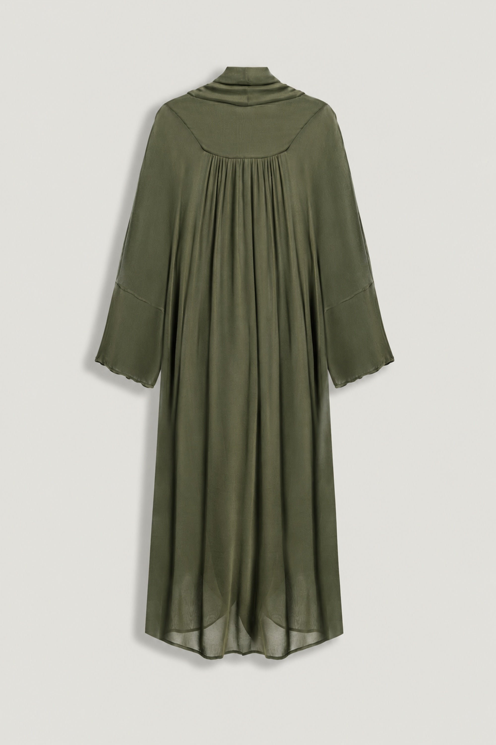 Draped Wrap Midi Dress