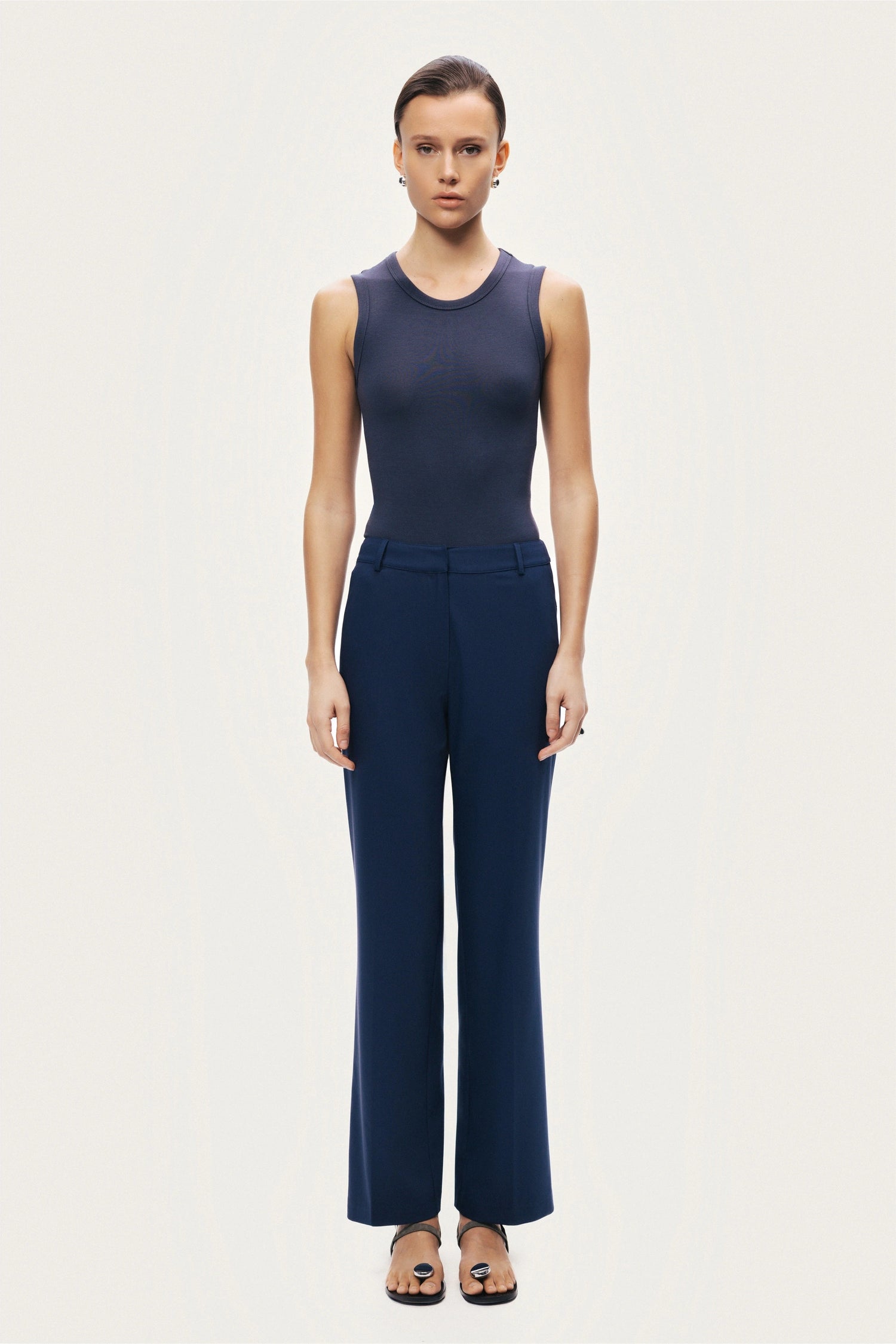 Tailored Straight-Leg Pants