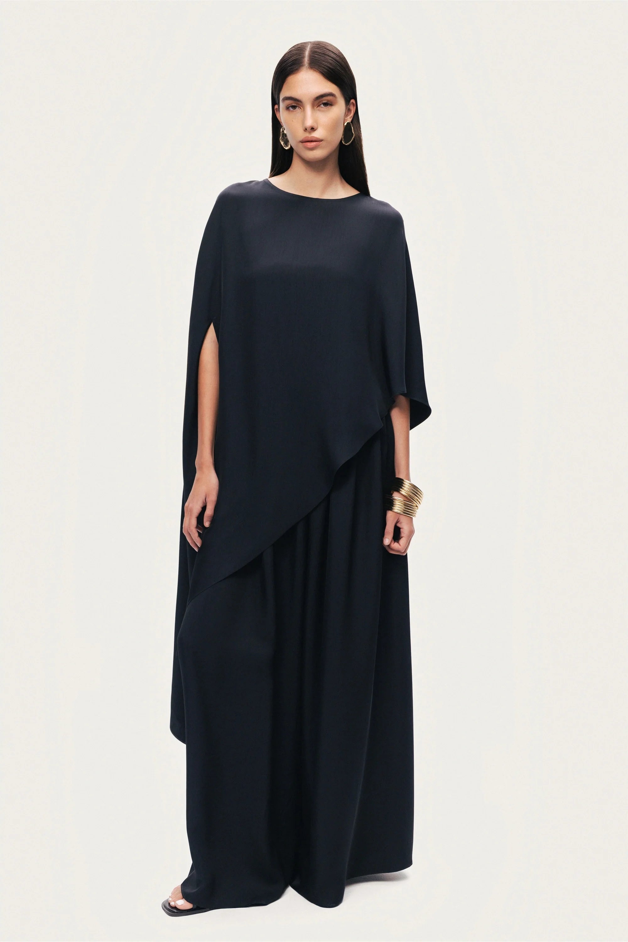 Elasticated Wide-Leg Pants