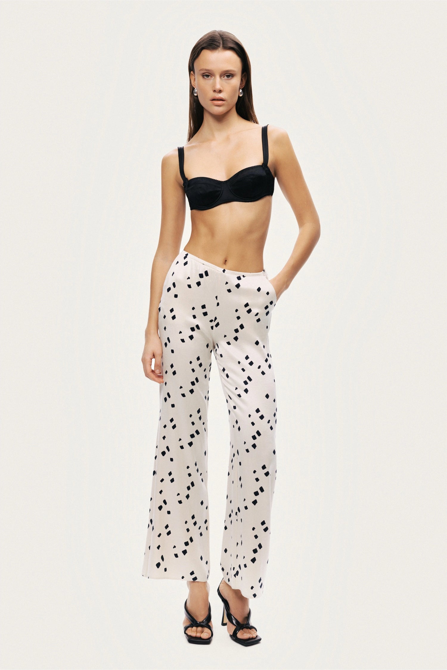 Printed Wide-Leg Pants