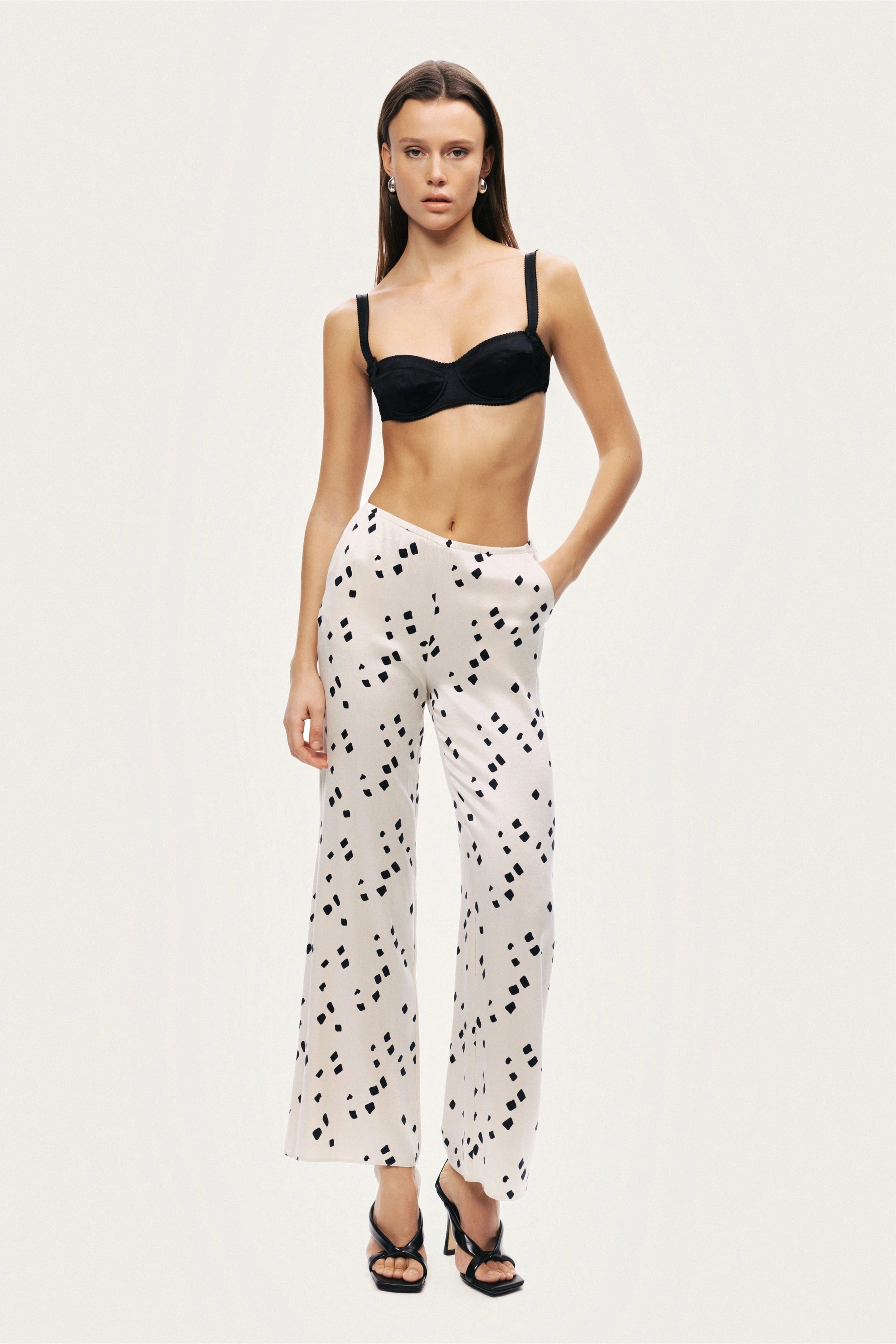 Printed Wide-Leg Pants