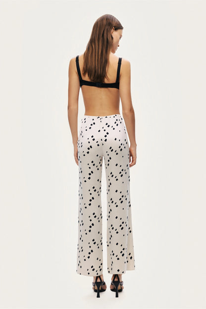 Printed Wide-Leg Pants