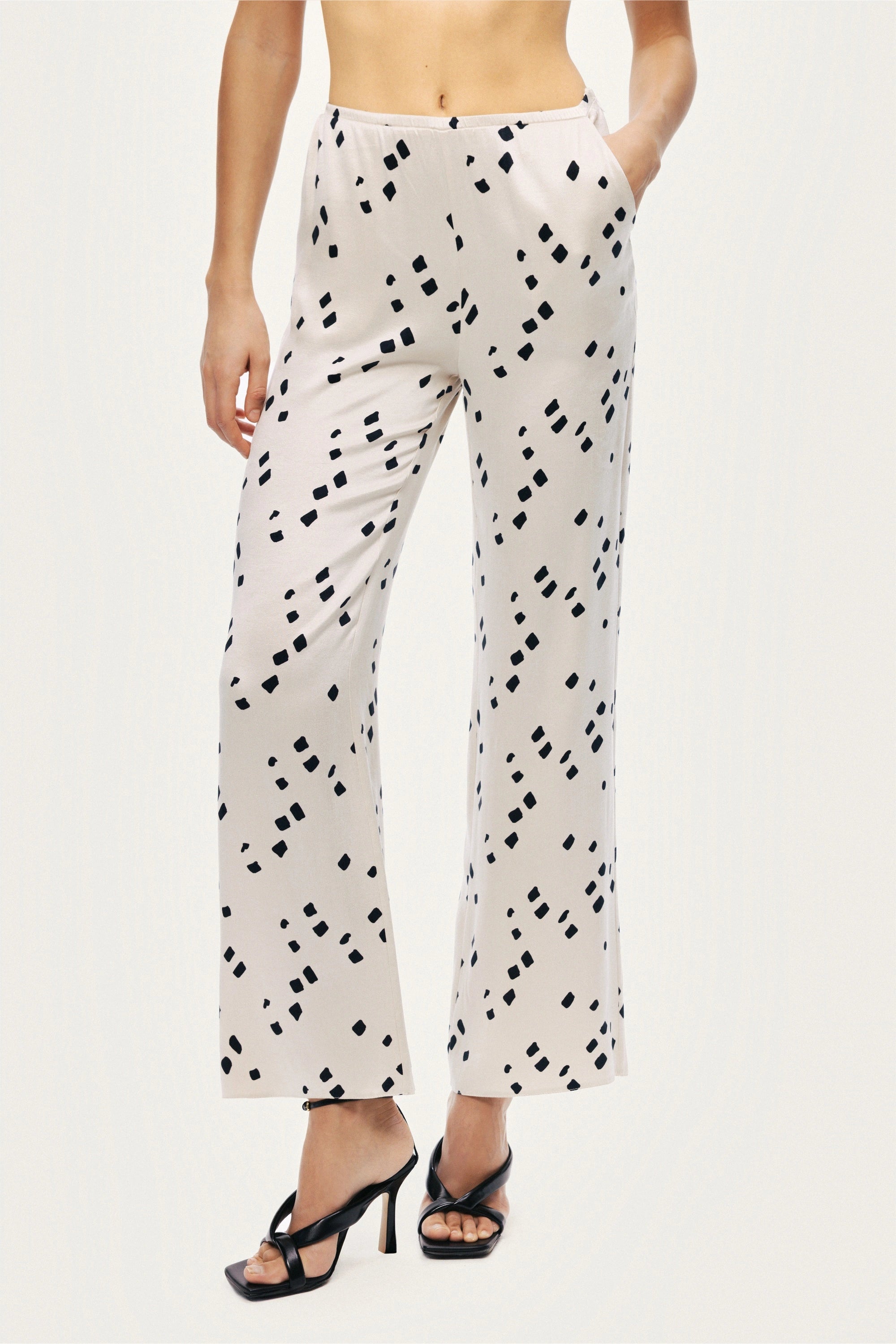 Printed Wide-Leg Pants