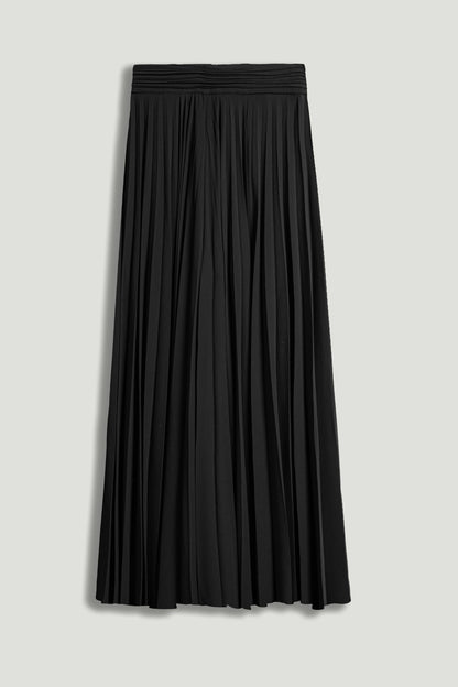 Pleated Chiffon Wide-Leg Pants