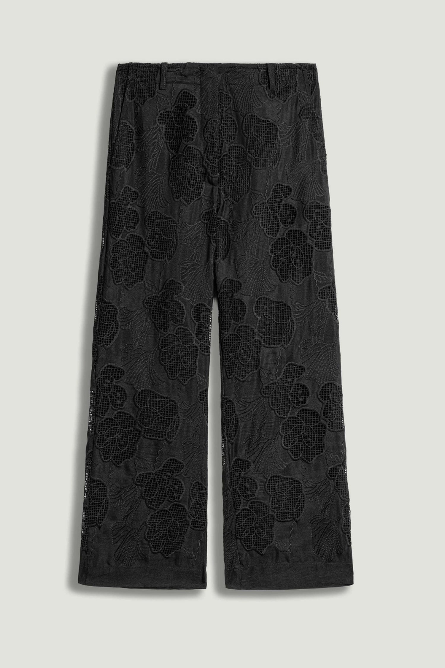 Printed Relaxed Straight-Leg Pants