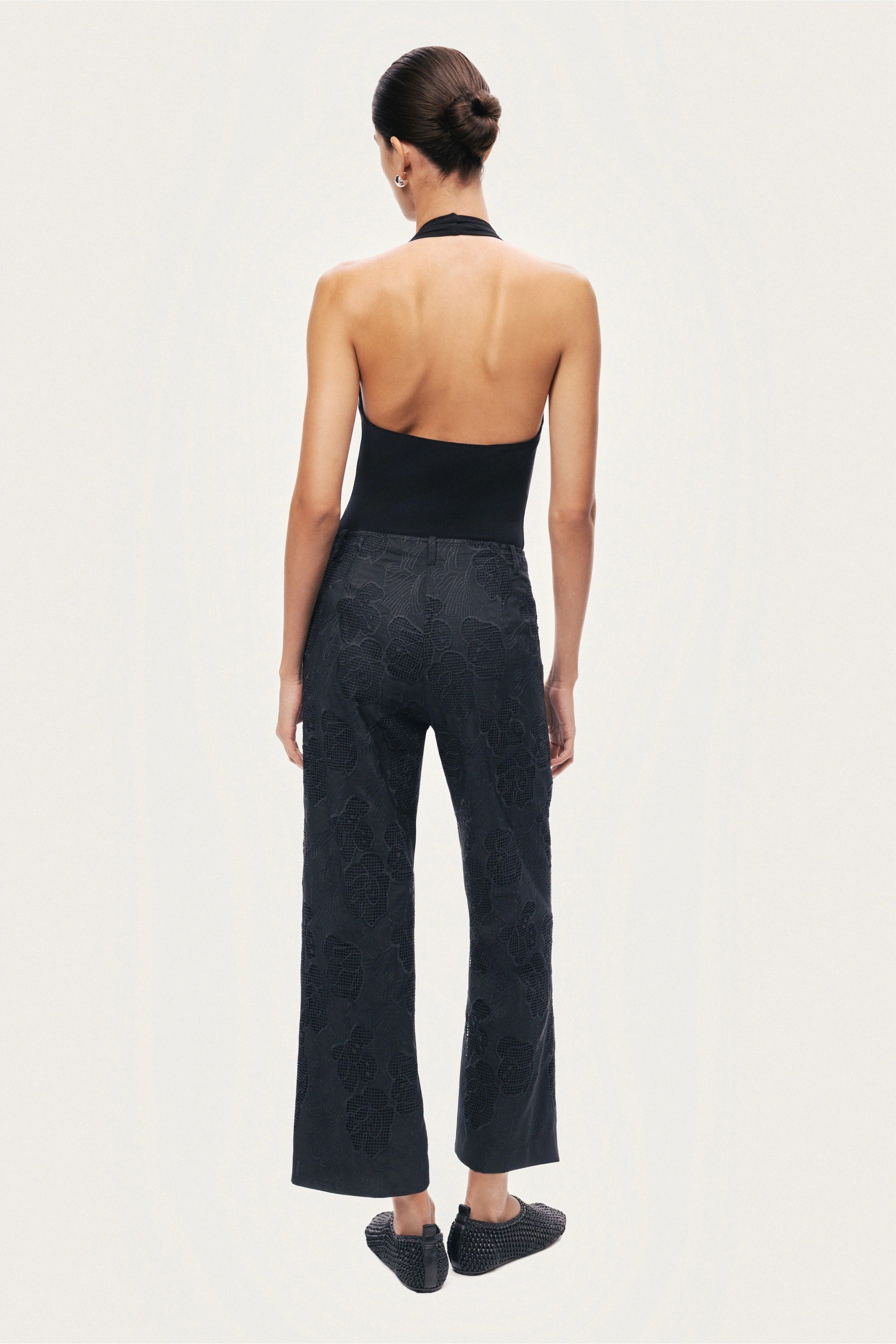 Printed Relaxed Straight-Leg Pants