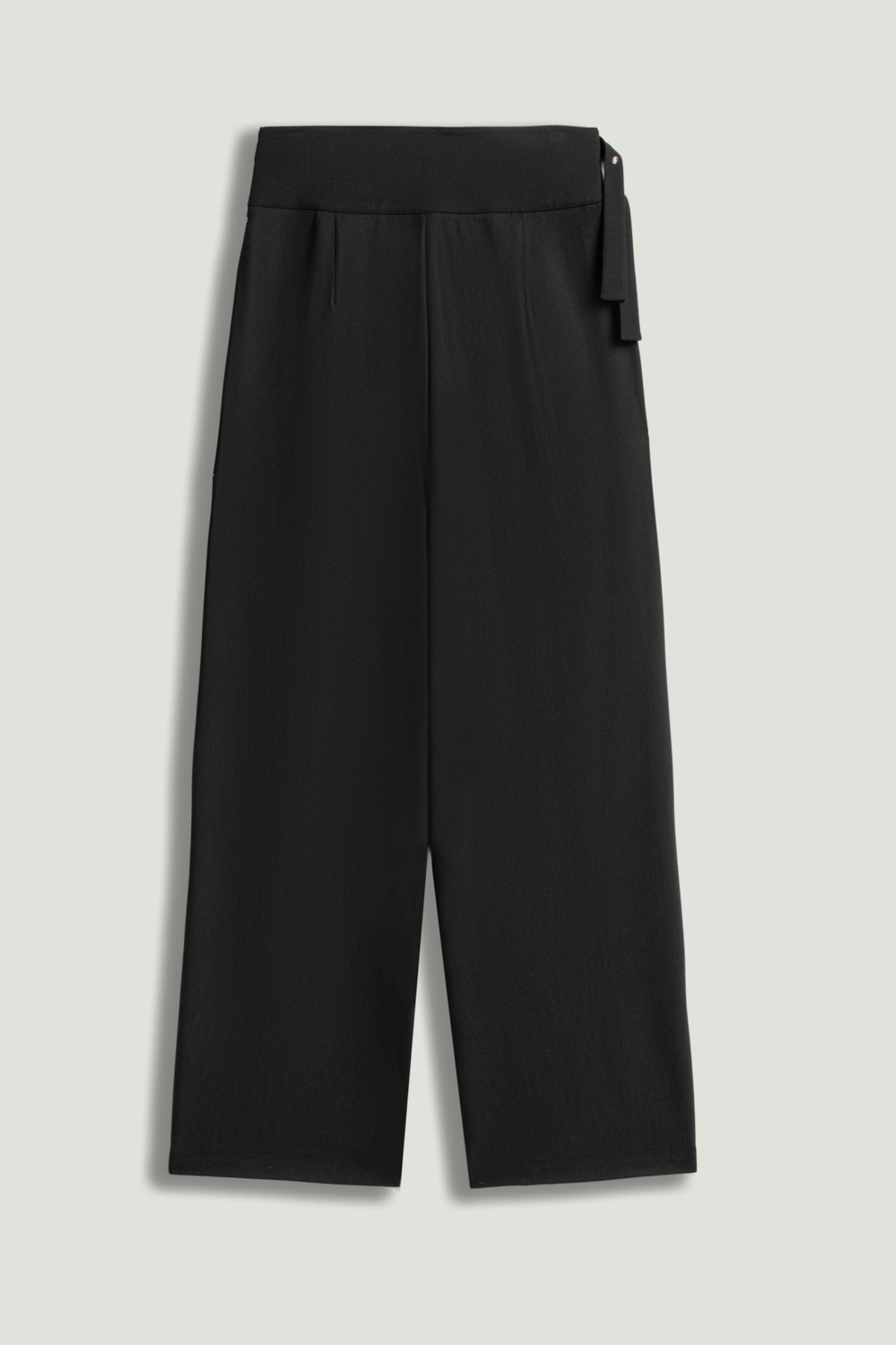 Cut-Out Waist Wide-Leg Pants