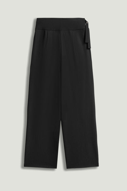 Cut-Out Waist Wide-Leg Pants