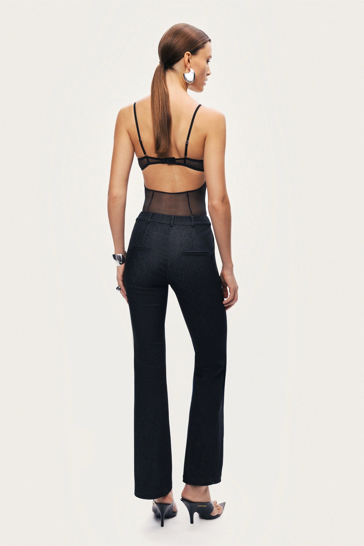 High-Rise Tailored Straight-Leg Pants