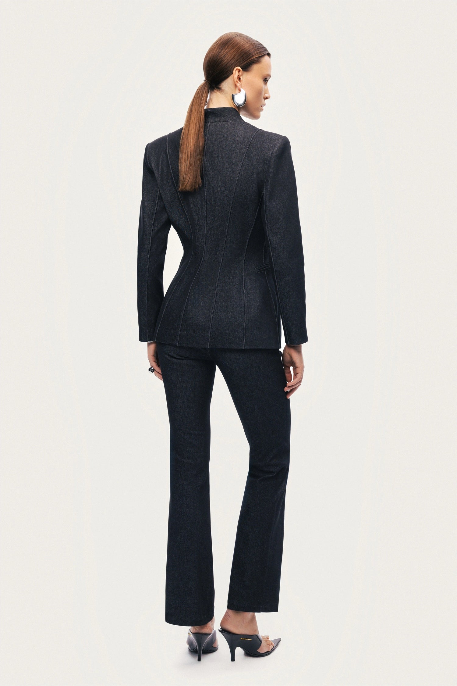 High-Rise Tailored Straight-Leg Pants