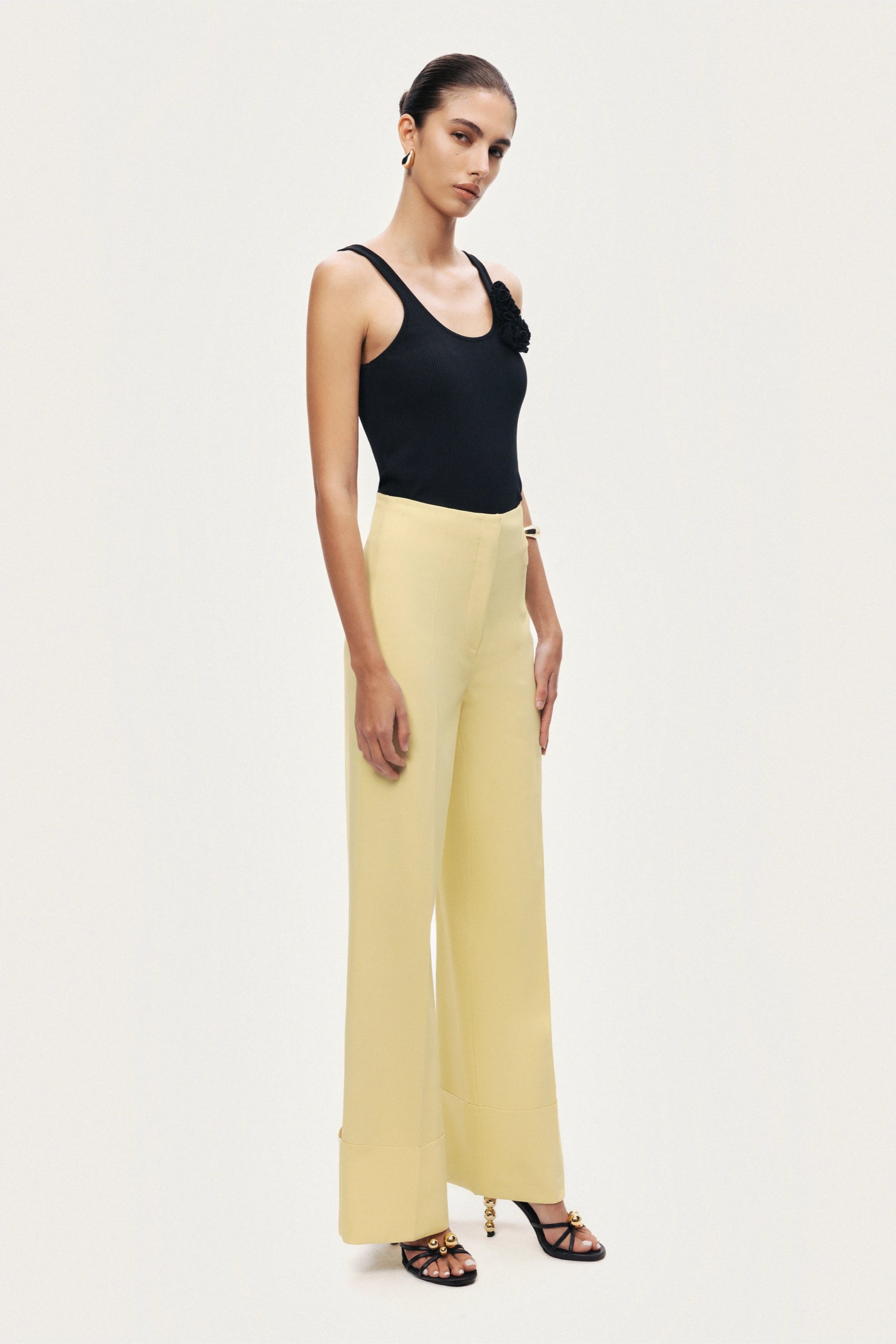 High-Waist Tailored Wide-Leg Pants