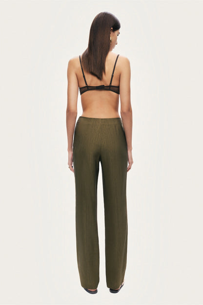Straight-Leg Tailored Pants