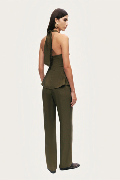 Straight-Leg Tailored Pants