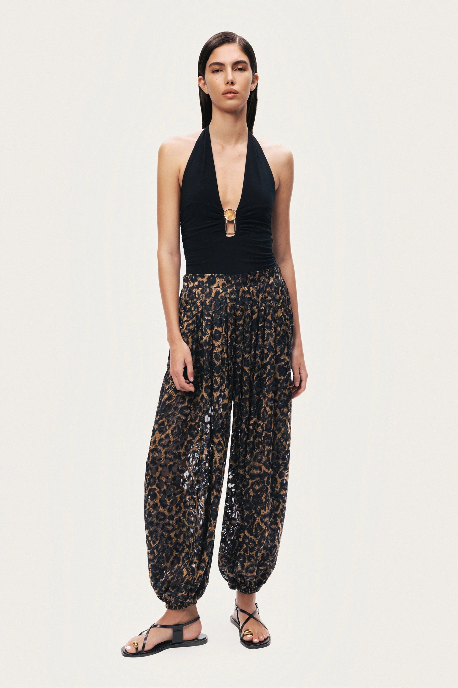 Printed Relaxed Balloon-Leg Pants
