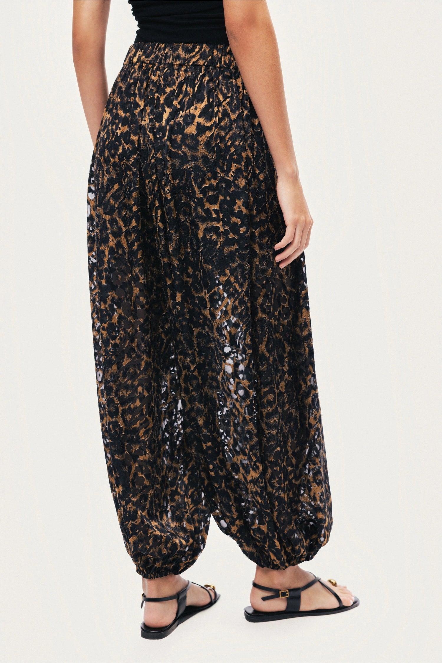 Printed Relaxed Balloon-Leg Pants