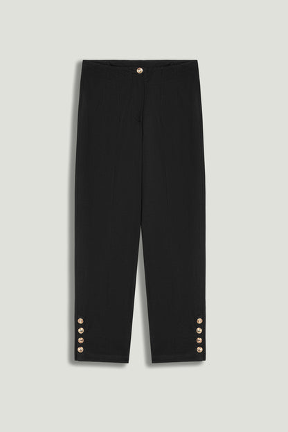 Gold Button Detail Pants