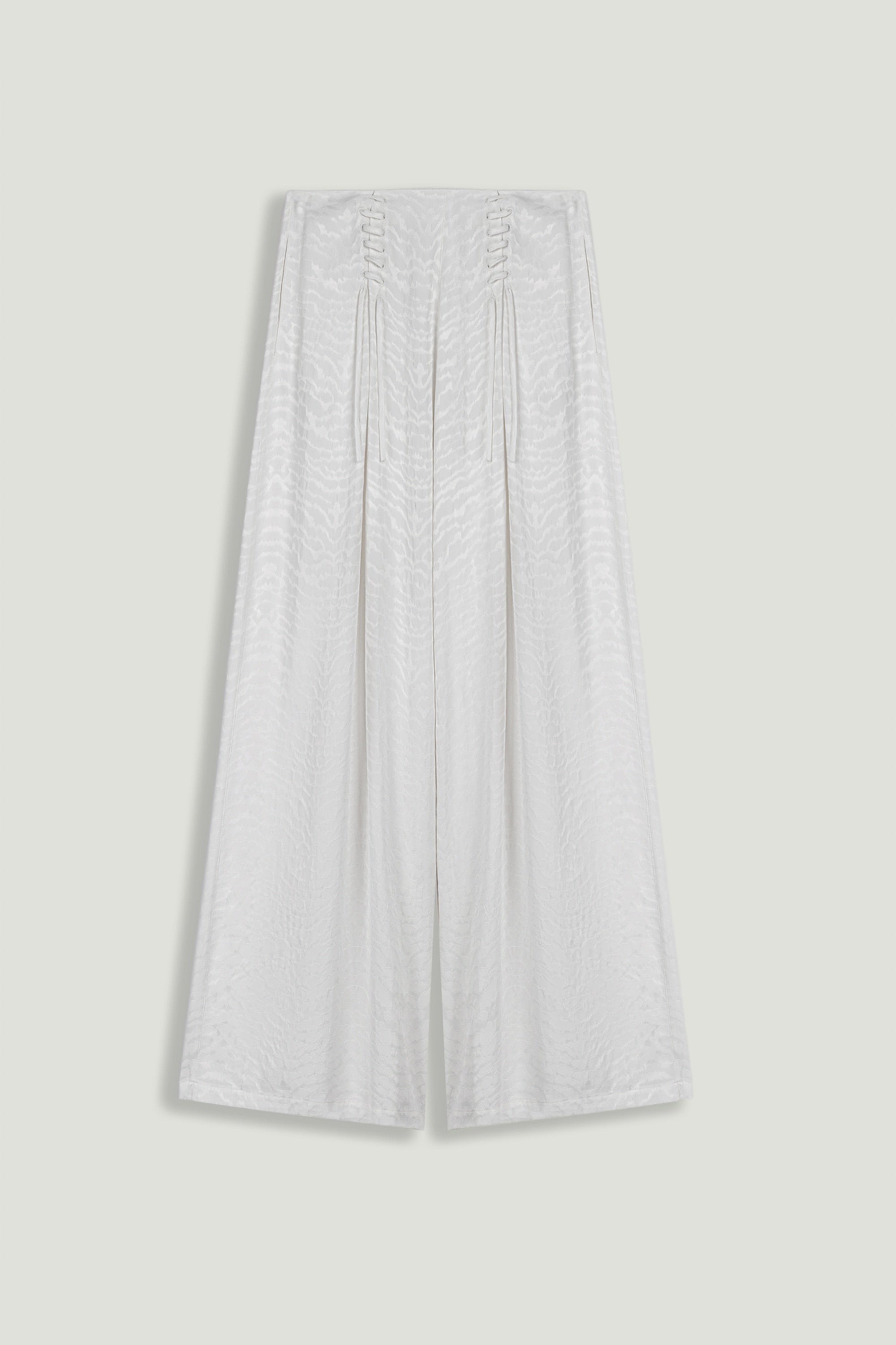 Lace-Up Wide-Leg Pants