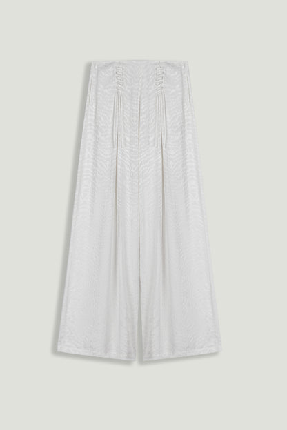 Lace-Up Wide-Leg Pants