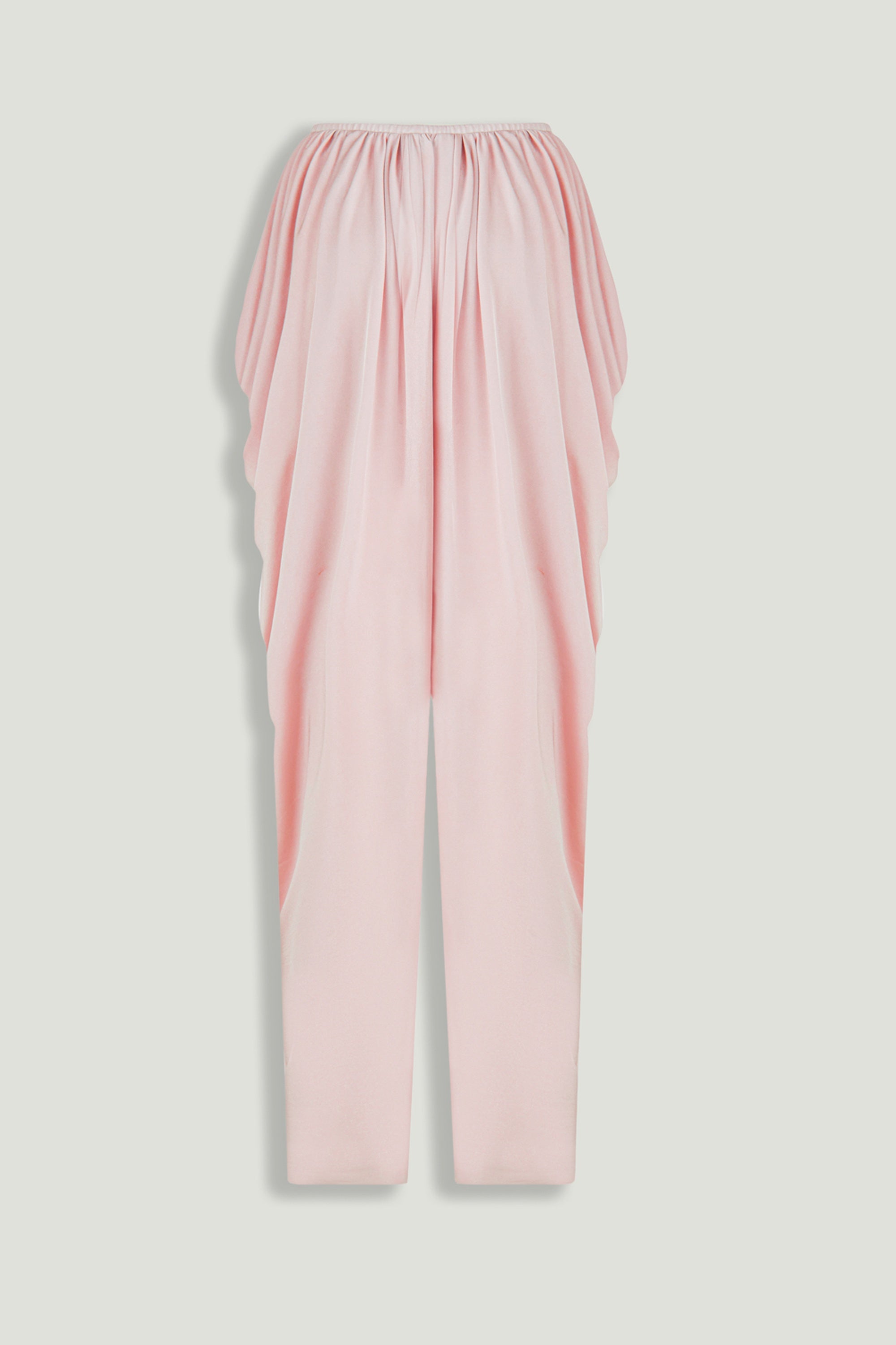 Blush Pink Draped Harem Trousers