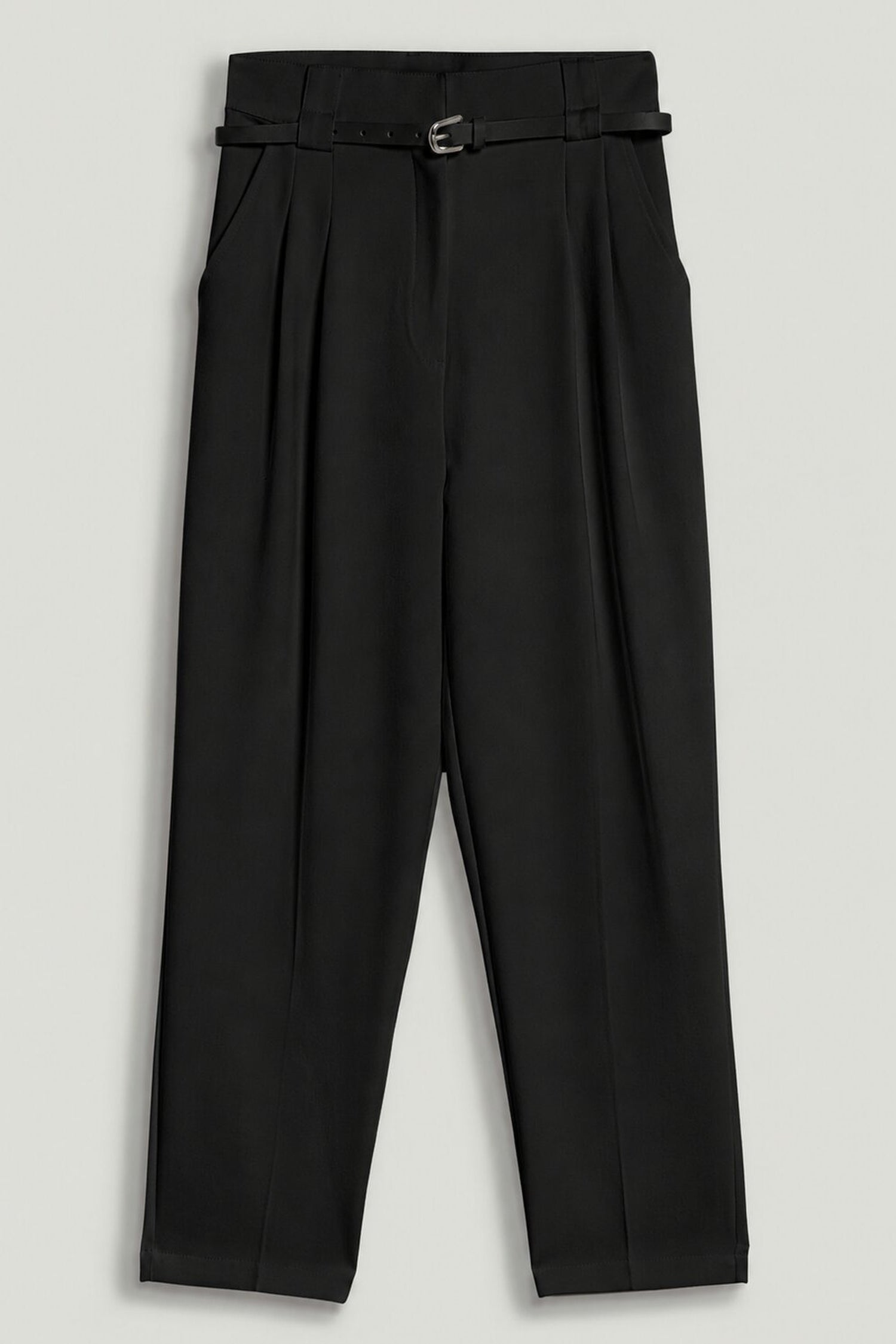 Belt Detail Double Pleat Trouser