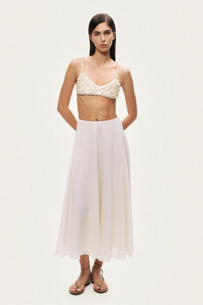 Flowy High-Waisted Midi Skirt