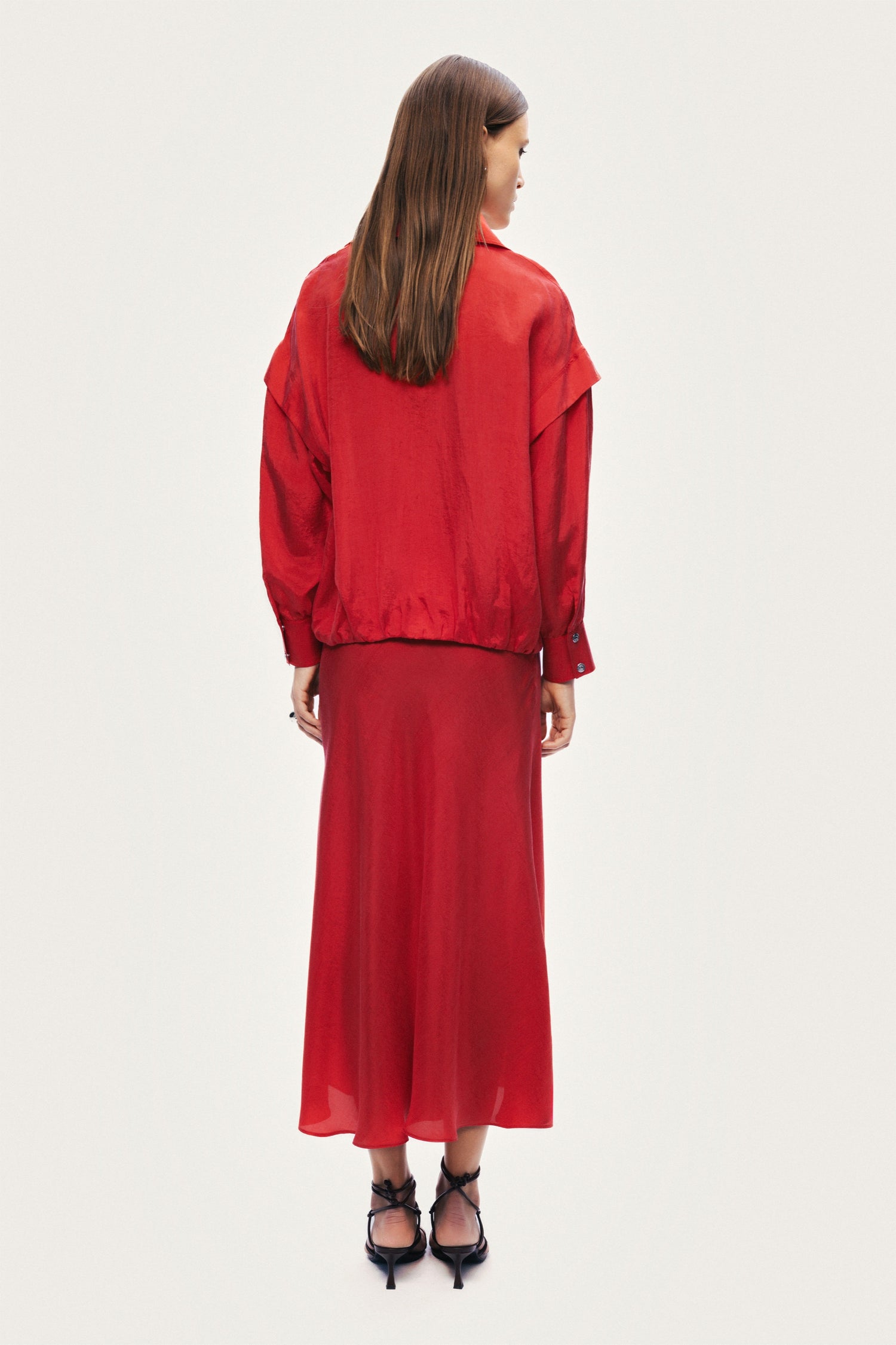 Pleated Midi Skirt