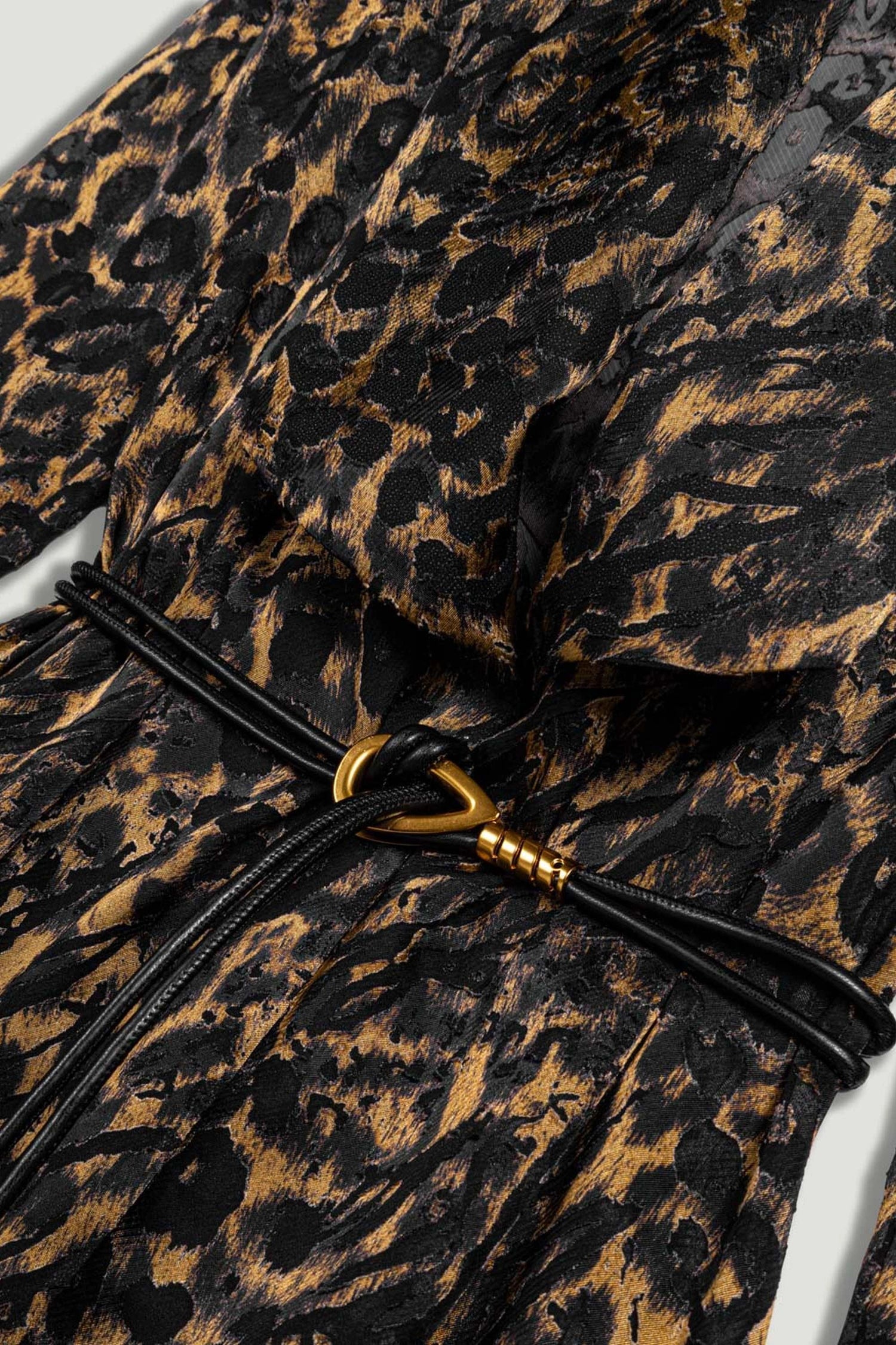 Printed Leopard Belted Jacket