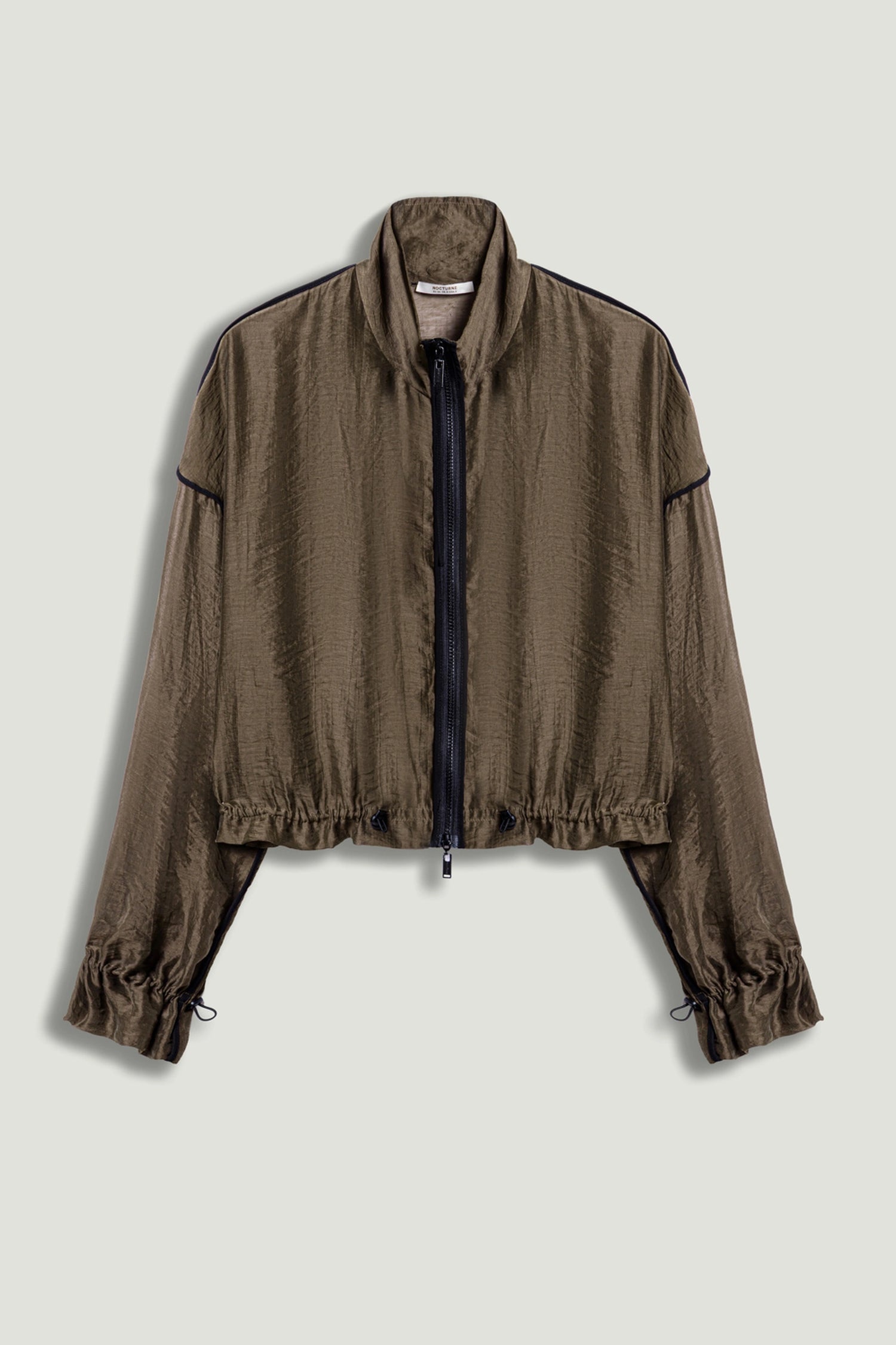 Sheer Zip-Front Jacket