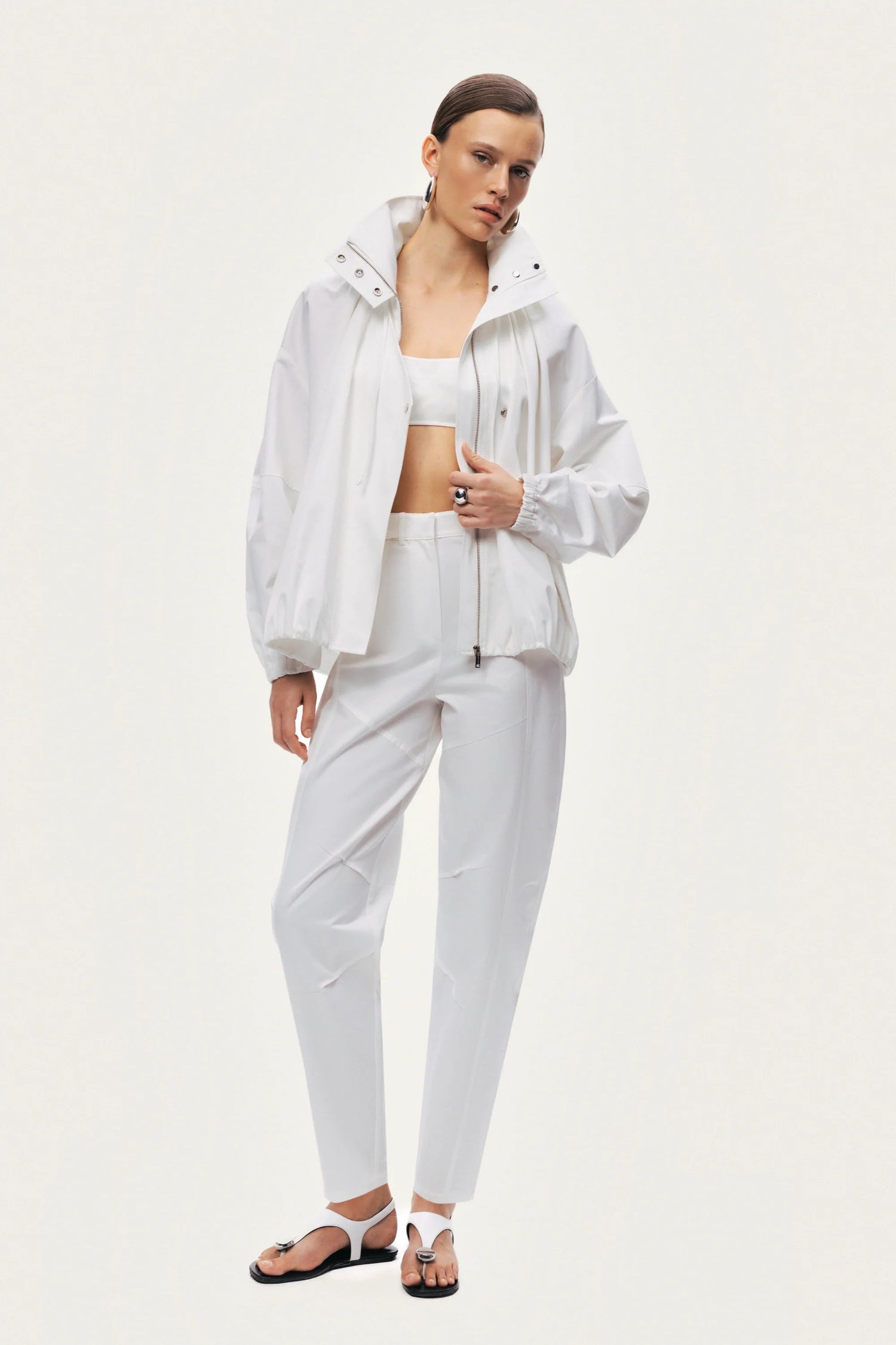 Oversized Zip-Front Jacket
