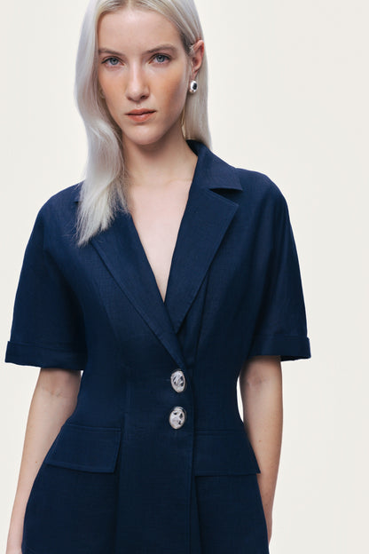 Short Sleeve Blazer Jacket