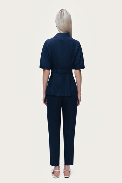 Short Sleeve Blazer Jacket