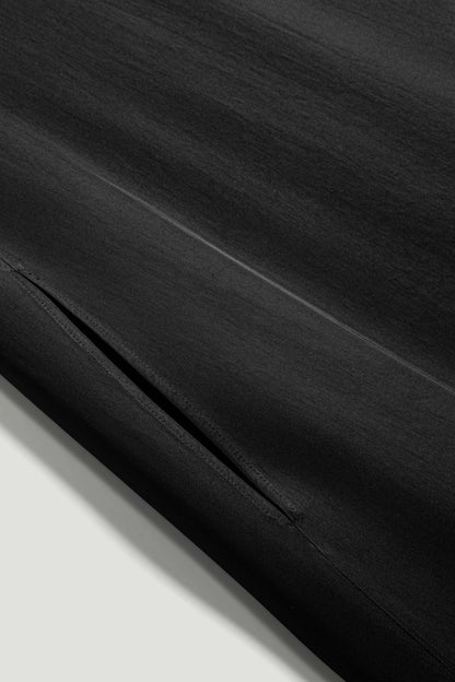 Black Draped Cape Blouse