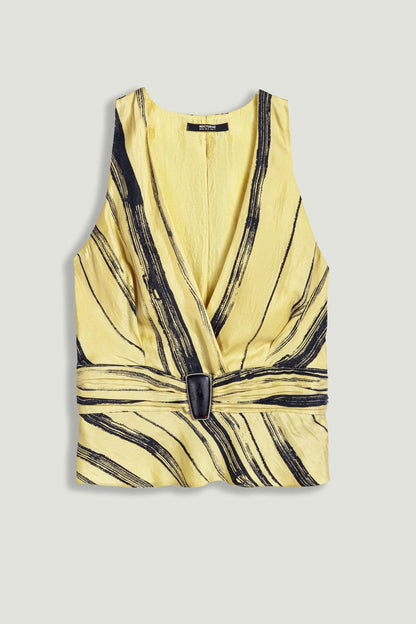 Printed Sleeveless Blouse
