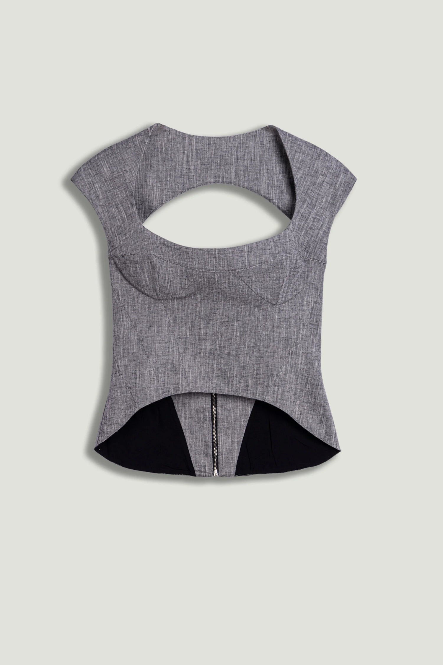 Open-Back Tailored Top